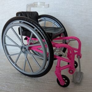 Barbie Toy Wheelchair Hot Pink  Mattel 2018 With Doll Clip